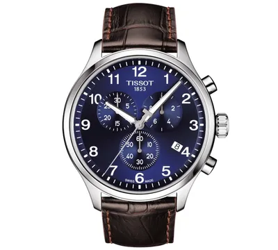 Tissot Men's Swiss Chronograph Chrono Xl Classic T-Sport Brown Leather Strap Watch 45mm