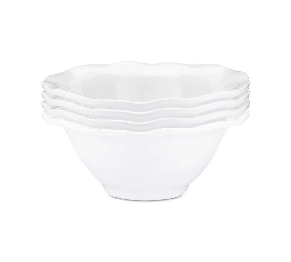 Q Squared Ruffle Melamine Round Dip Bowls, Set of 4