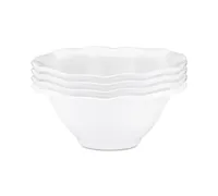 Q Squared Ruffle Melamine Round Dip Bowls, Set of 4