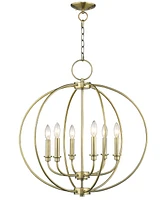 Livex Milania 6- Light Metal Chandelier