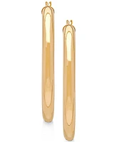 Polished Hoop Earrings in 14k Gold, 1 1/2 inch