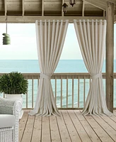 Elrene Carmen Sheer 114" x 84" Extra-Wide Indoor/Outdoor Grommet Curtain Panel with Tieback