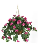 Nearly Natural Bougainvillea Hanging Basket