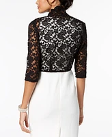 Connected Scalloped Lace Shrug