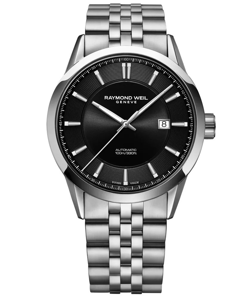 Raymond Weil Men's Swiss Automatic Freelancer Stainless Steel Bracelet Watch 42mm