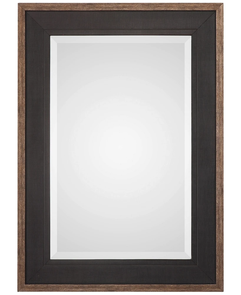 Uttermost Staveley Rustic Black-Framed Mirror