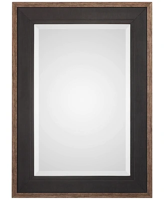 Uttermost Staveley Rustic Black-Framed Mirror