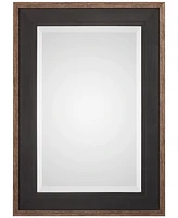 Uttermost Staveley Rustic Black-Framed Mirror