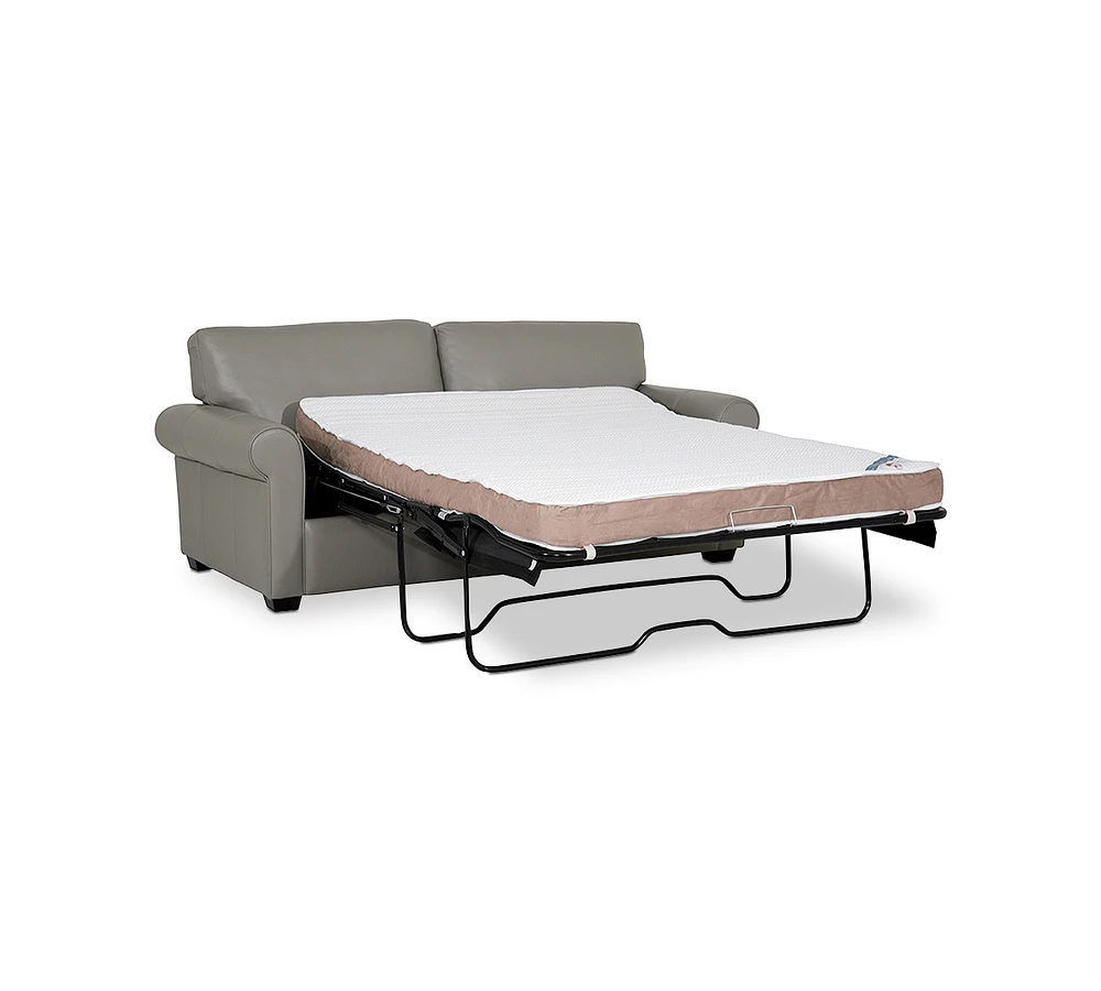 Orid 77" Full Roll Arm Leather Sleeper, Created for Macy's