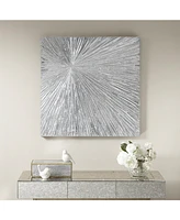 Madison Park Signature Sunburst Silver-Tone Resin Dimensional Box Wall Art