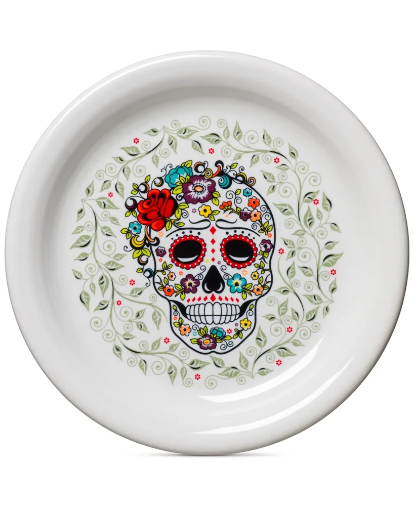 Fiesta Skull and Vine Sugar Appetizer Plate