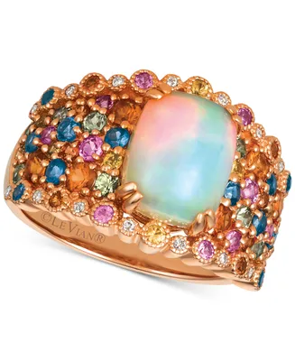 Le Vian Rainbow Multi-Gemstone (3-1/6 ct. t.w.) & Diamond Accent Ring in 14k Rose Gold