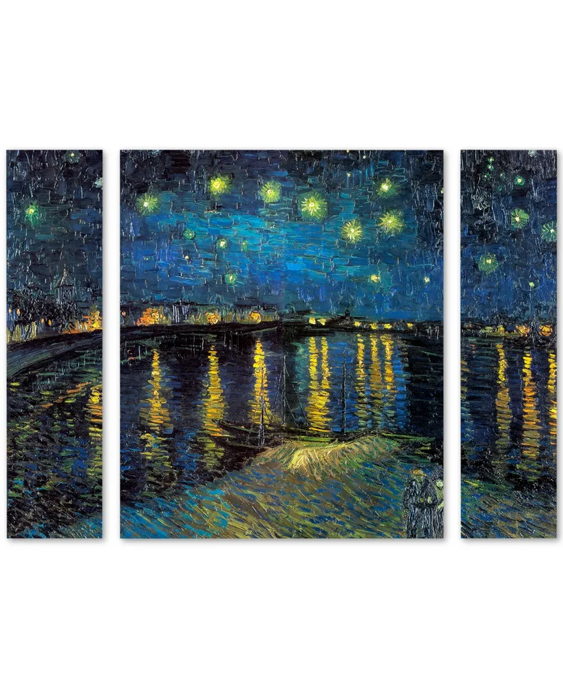 Vincent van Gogh 'The Starry Night Ii' Multi Panel Art Set Large