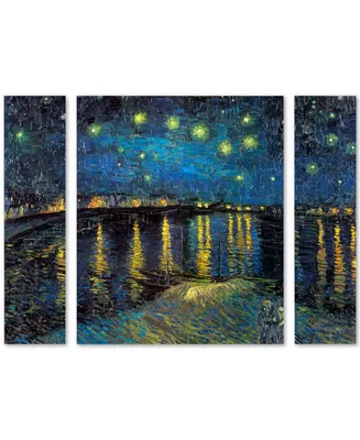 Vincent van Gogh 'The Starry Night Ii' Multi Panel Art Set Large