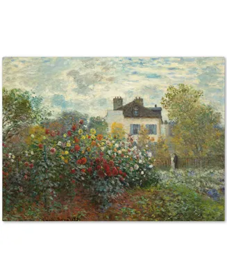 Claude Monet 'The Artist's Garden In Argenteuil' Canvas Wall Art