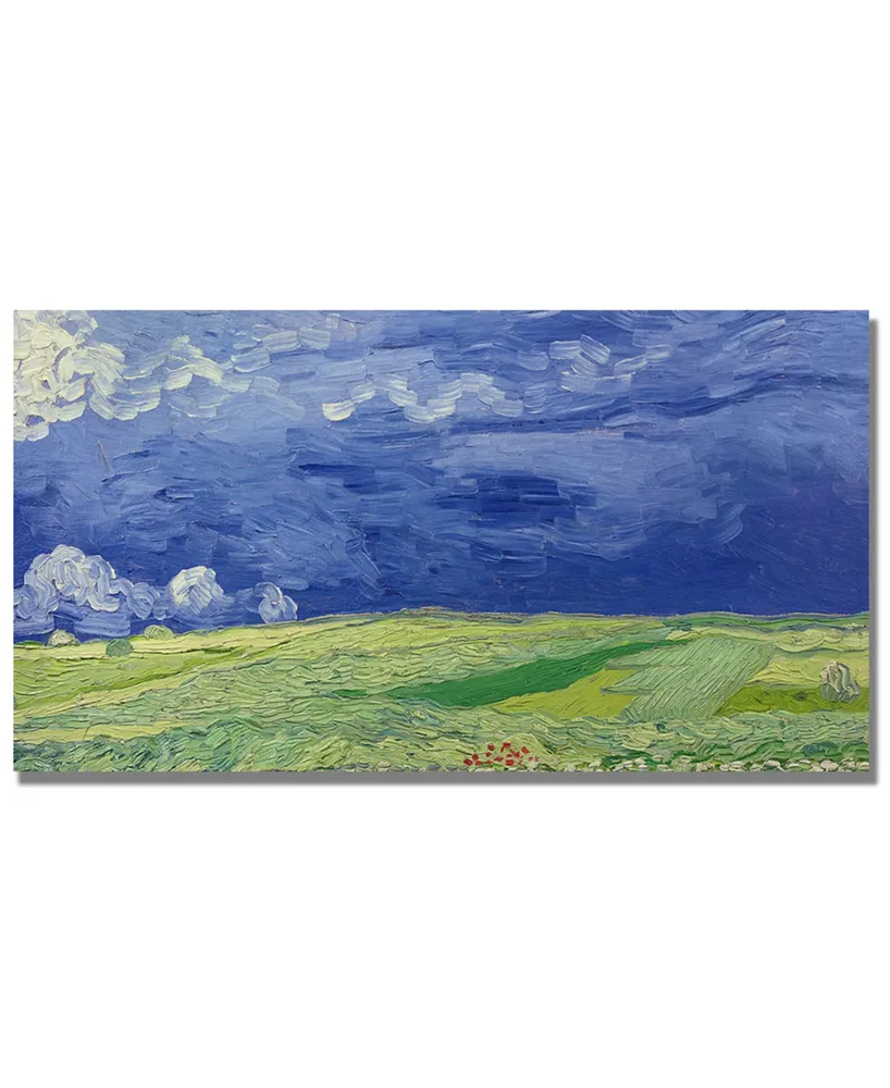 Vincent Van Gogh 'Wheatfields under Thundercloud' Canvas Art