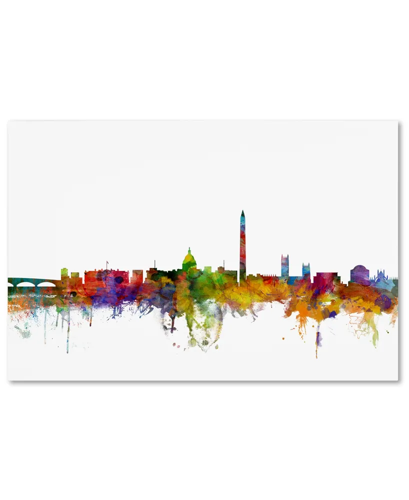 Michael Tompsett 'Washington Dc Skyline Ii' Canvas Art