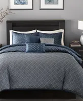 Madison Park Biloxi Geometric Jacquard 6-Pc. Duvet Cover Set