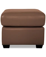 Orid Leather Ottoman, Created for Macy's