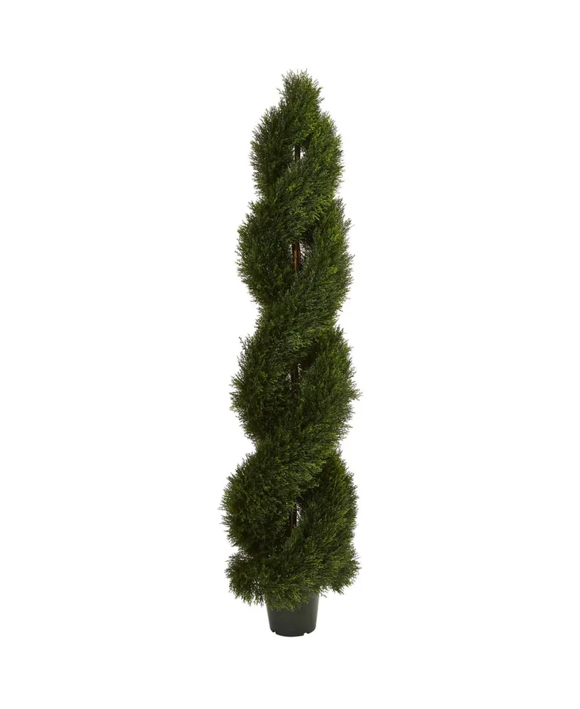 Nearly Natural Double Pond Cypress Spiral Indoor/Outdoor Topiary