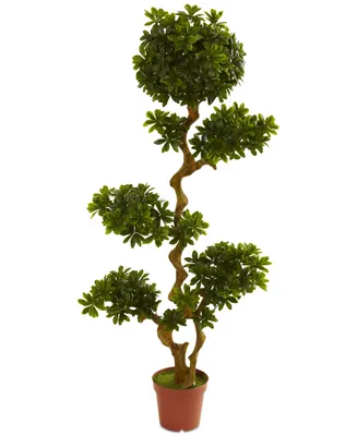 Nearly Natural 5' Artificial Pittosporum Uv-Resistant Indoor/Outdoor Tree