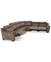 Closeout! Julius Ii -Pc. Leather Sectional Sofa With Power Recliners, Headrests & Usb Outlet