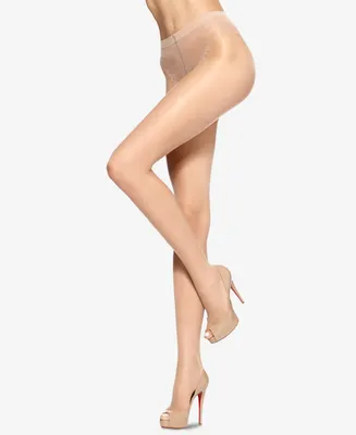 Hue Women's Toeless Control Top Pantyhose with Lace Panty