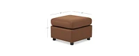 Ennia Leather Ottoman, Created for Macy's