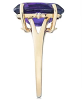 Amethyst (5 ct. t.w.) and Diamond Accent Oval Ring 14k Gold (Also Available Mystic Topaz, Blue & Prasolite)