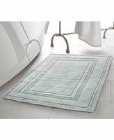 Jean Pierre Racetrack Stonewash Cotton Bath Rug, 21" x 34"