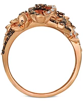 Le Vian Crazy Collection Diamond Fancy Scroll Floral Ring (1-1/6 ct. t.w.) 14k Rose, Yellow or White Gold