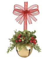 Ganz Kissing Krystals Mistletoe Gold Sleigh Bell