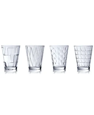 Villeroy & Boch Dressed Up Assorted Clear Tumblers, Set of 4