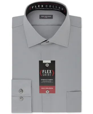 Van Heusen Men's Classic-Fit Wrinkle Free Flex Collar Stretch Solid Dress Shirt