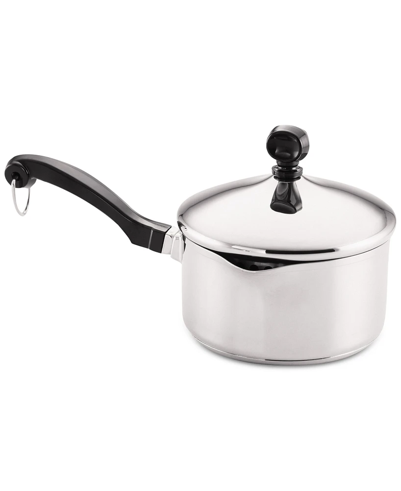 Farberware Classic Stainless Steel 1-Qt. Straining Saucepan & Lid