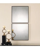 Uttermost Matty Antiqued Square Mirrors, Set of 2