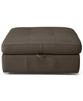 Closeout! Julius Ii Leather Storage Ottoman