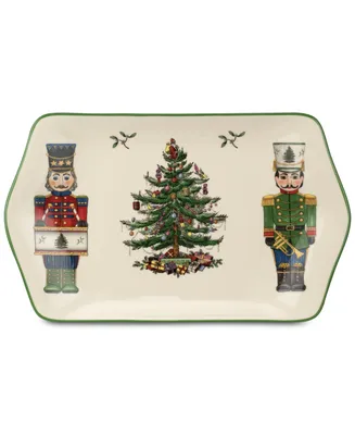 Spode Christmas Tree Nutcracker Dessert Tray, Created for Macy's