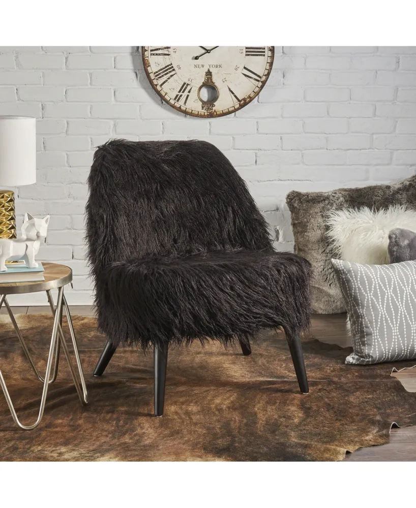 Lucee Faux Fur Accent Chair