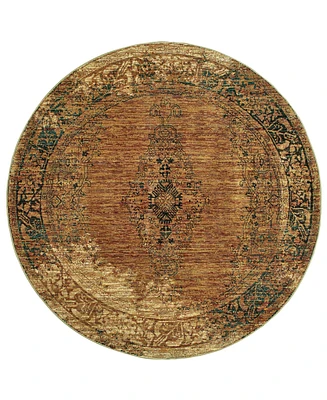 Oriental Weavers Andorra Cava Gold 7' 10" Round Area Rug