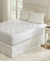 Madison Park Quiet Nights Quilted Diamond Down Alternative Waterproof 300 Thread Count Cotton Sateen Mattress Pads