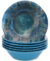 Certified International Radiance Teal Melamine All Purpose Bowl, Set of 6