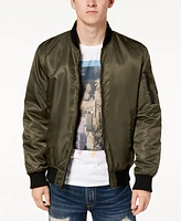 Guess Men's Bomber Jacket with Removable Hooded Inset