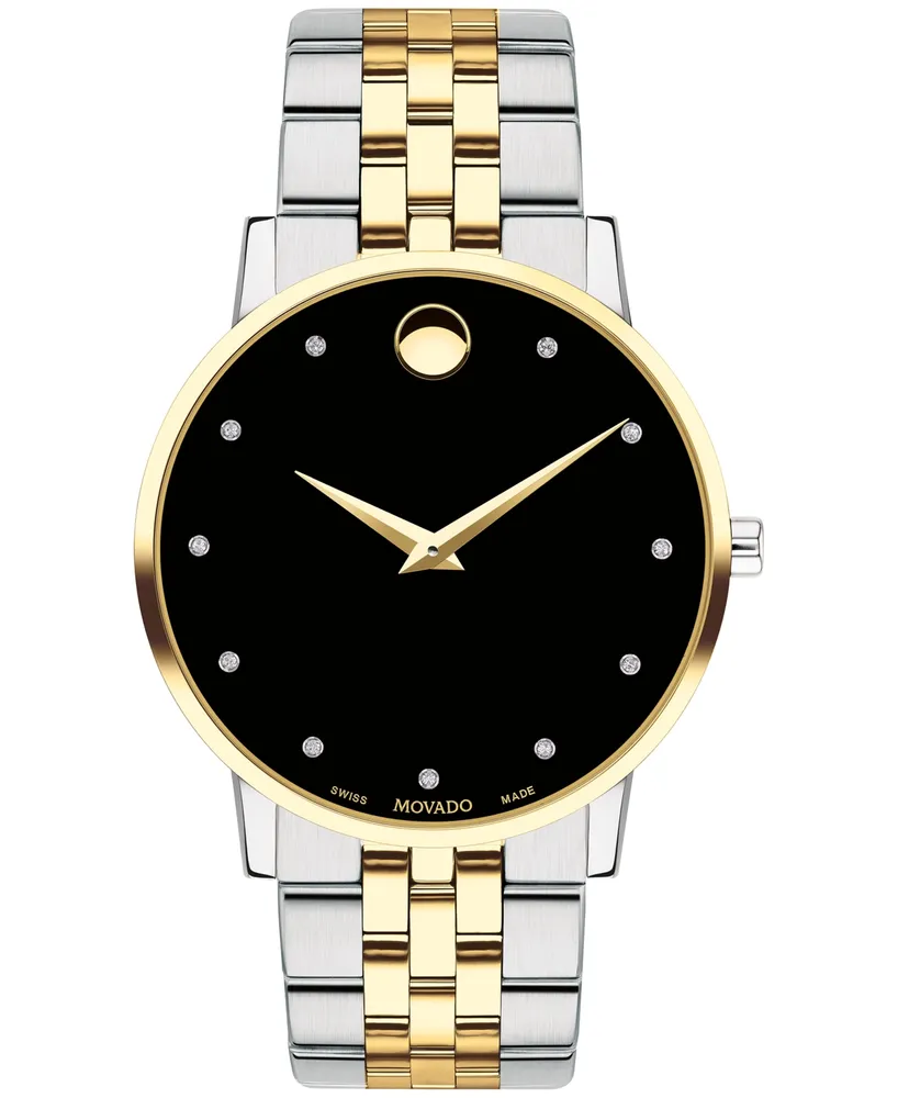 Movado Men's Swiss Museum Classic Diamond-Accent Two