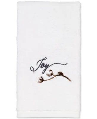 Avanti Modern Farmhouse Embroidered Cotton Fingertip Towel, 11" x 18"