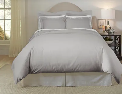 Pointehaven Solid 620 Thread-Count Cotton 3-Pc. Pc. Duvet Cover Set, Full/Queen