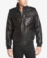 Levi's Men's Sherpa Lined Faux Leather Aviator Bomber