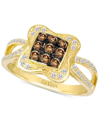 Le Vian Chocolatier Diamond Cluster Ring (1/2 ct. t.w.) in 14k Gold