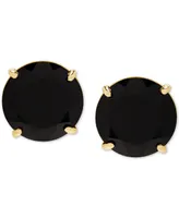 Onyx (9mm) Stud Earrings in 14k Gold