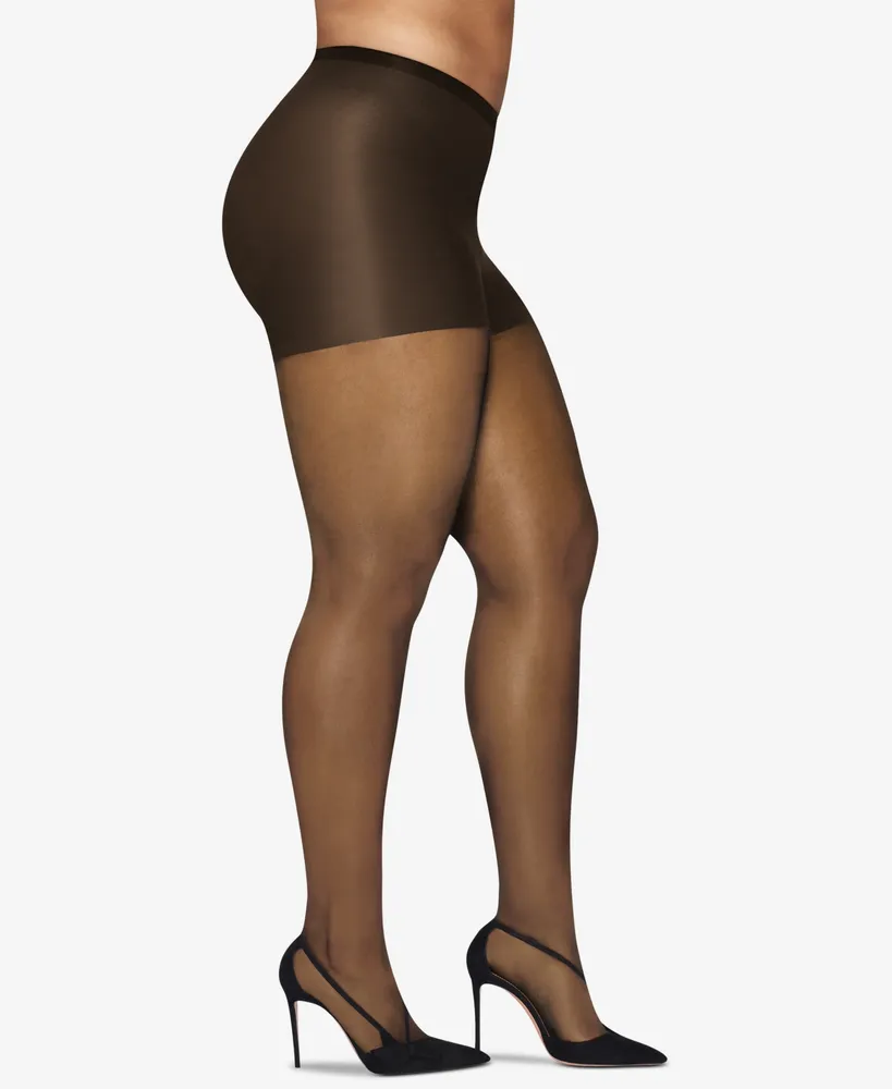 Curves Plus Lace Band Silky Sheer Thigh High
